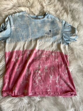 Simply Southern Tie-Dye Tee in Blue, White & red